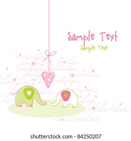 Romantic Love card with copy space