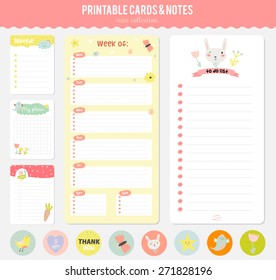 Romantic and love cards, notes, stickers, labels, tags with Spring illustrations. Template for scrapbooking, wrapping, congratulations, invitations.
