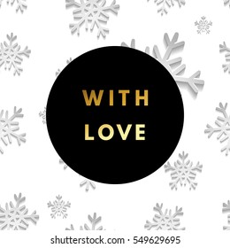 Romantic love creative, printable journaling, wedding day greeting card. Gold minimal logo in frame on abstract background Vintage modern design for banner, poster, flyer, package template.
