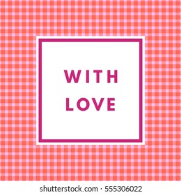 Romantic love creative, printable journaling, Valentine day greeting card. Purple minimal logo in frame on abstract background Vintage modern design for banner, poster, flyer, package template.