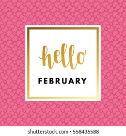 Romantic love creative, printable journaling, Valentine day greeting card. Gold minimal logo in frame on abstract background Vintage modern design for banner, poster, flyer, package template.