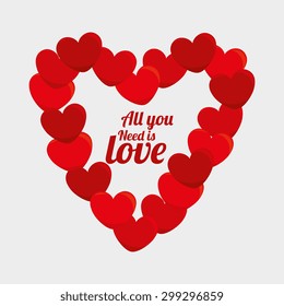 Romantic love design, vector illustration eps 10.