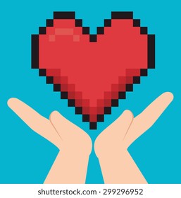 Romantic love design, vector illustration eps 10.