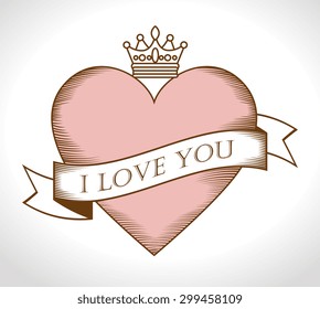 Romantic love design, vector illustration eps 10.