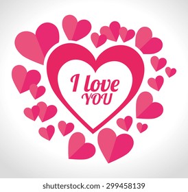 Romantic love design, vector illustration eps 10.