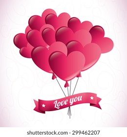 Romantic love design, vector illustration eps 10.