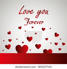 Romantic love design, vector illustration eps 10.