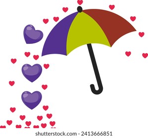 Romantic love elements. Valentine's day cute illustrations. Decorative love elements for festive design. Isolated on white background