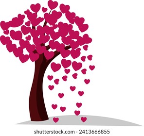 Romantic love elements. Valentine's day cute illustrations. Decorative love elements for festive design. Isolated on white background