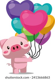 Elementos románticos del amor. Ilustraciones lindas del día de San Valentín. Elementos de amor decorativos para el diseño festivo. Aislado sobre fondo blanco