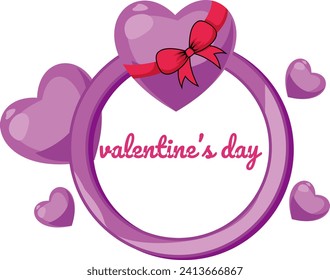 Romantic love elements. Valentine's day cute illustrations. Decorative love elements for festive design. Isolated on white background