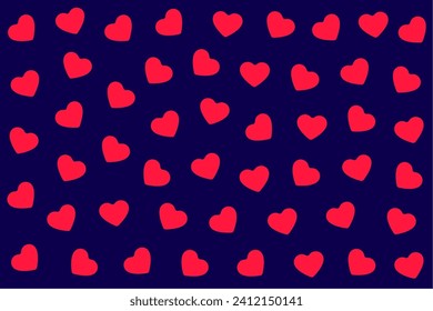 romantic love heart pattern for textile fabric design vector
