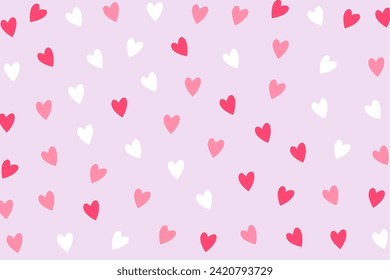 romantic love heart pattern for valentines wrapping paper print vector