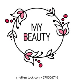 Romantic and love illustrations and typography. Template for wedding, anniversary, birthday, invitations. Greeting bouquets, hearts, berries, flowers, leafs, wreaths, laurels. Best for Valentines Day.
