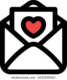 Romantic Love Letter Envelope Illustration