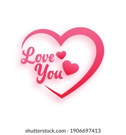 romantic love message hearts background design