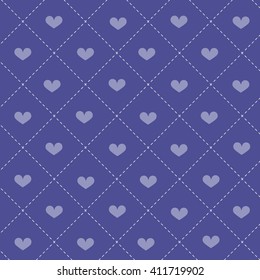 Romantic love pattern with hearts. Vector art.