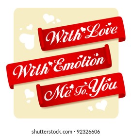 Cintas románticas de amor.