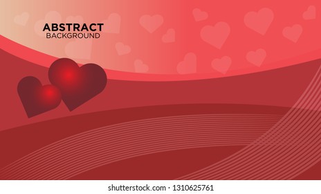 Romantic Love valentine abstract background template invitation, banner, post card - vector