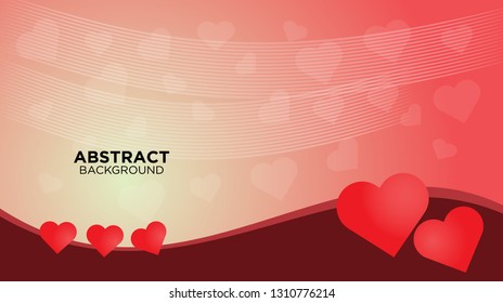 Romantic Love valentine abstract background template invitation, banner, post card - vector - Vector