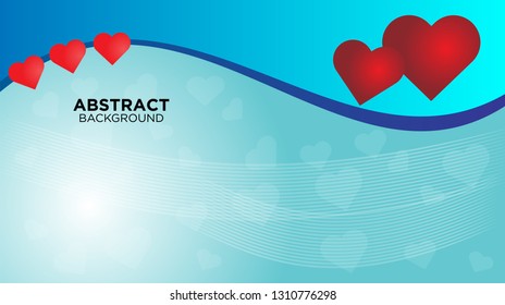 Romantic Love valentine abstract background template invitation, banner, post card - vector - Vector