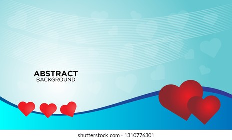 Romantic Love valentine abstract background template invitation, banner, post card - vector - Vector
