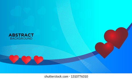 Romantic Love valentine abstract background template invitation, banner, post card - vector - Vector