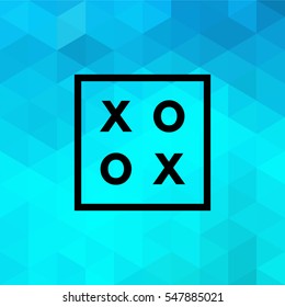 Romantic love XOXO minimal logo in outline frame, vintage modern label on geometric background. Retro package template. Trend layout, art print. Valentine day greeting card