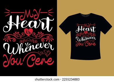 Romantic and Love-Inspired Valentine's T-Shirt Designs for Couples and Singles, Unique and Eye-catching T-Shirt Designs for Men and Women