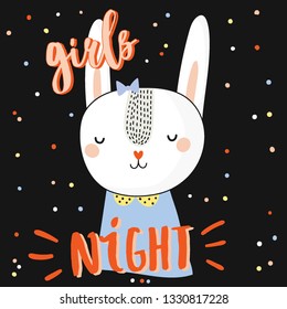 Romantic and lovely baby shower card for girl and boys. Cute animal illustration. Vector. Good for decoration children's party, posters; invitations; cards and nursery decor. Scandinavian kids