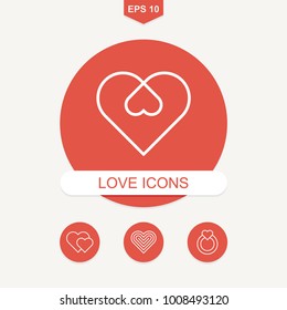 Romantic and lovely pictogram. Cute and amour icon.