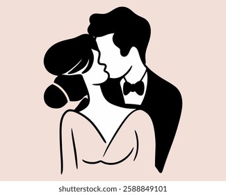 Romantic Lover couples and their happy moments of. Vector illustration