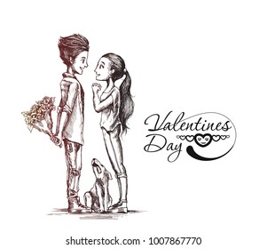 Couple Sketch Images, Stock Photos & Vectors | Shutterstock