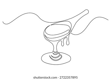 Icono de señuelo romántico continuo de una línea de arte dibujo elemento de atrapamiento