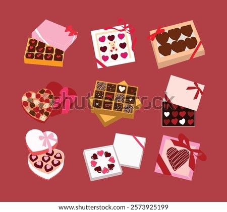 A romantic and luxurious chocolate sweets assortment box