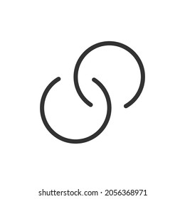 Romantic minimal line icon. Web stroke symbol design. Romantic sign isolated on a white background. Premium line icon.