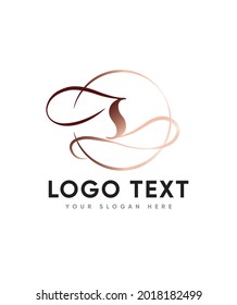 A romantic modern script style letter type S logo template, Vector logo for business and company identity 