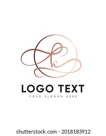Un estilo de escritura romántico moderno tipo de letra K plantilla de logotipo, logotipo de vectores para la identidad empresarial y de la empresa 