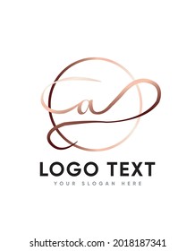 A romantic modern script style letter type A logo template, Vector logo for business and company identity 