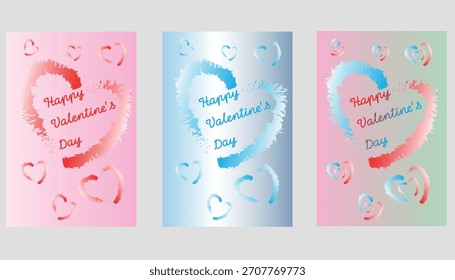 Romantic, modern vector posters for Valentine's Day. Abstract designs featuring hearts, love typography, and couple themes. Perfect for cards and social media.