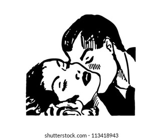 Romantic Moment - Retro Clipart Illustration
