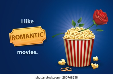 Romantic movies, vector