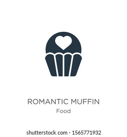 Romantic muffin icon vector. Trendy flat romantic muffin icon from food collection isolated on white background. Vector illustration can be used for web and mobile graphic design, logo, eps10