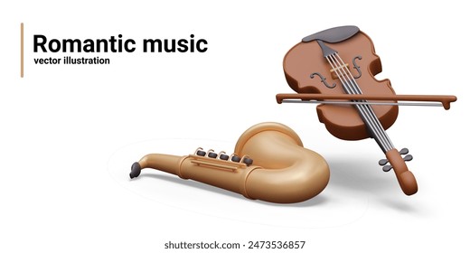 Romantic music. Classical musical instruments for pleasant melodies