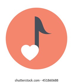 Romantic Music Vector Icon