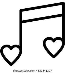 Romantic Music Vector Icon
