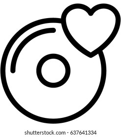 Romantic Music Vector Icon
