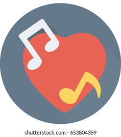 Romantic Music Vector Icon