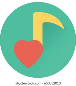 Romantic Music Vector Icon