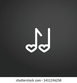 Romantic Music vector icon. Romantic Music concept stroke symbol design. Thin graphic elements vector illustration, outline pattern for your web site design, logo, UI. EPS 10.